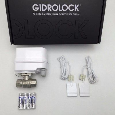 Комплект контроля и защиты от протечек воды Gidrolock ЗАГОРОДНЫЙ ДОМ 3 WINNER 1 дюйм
